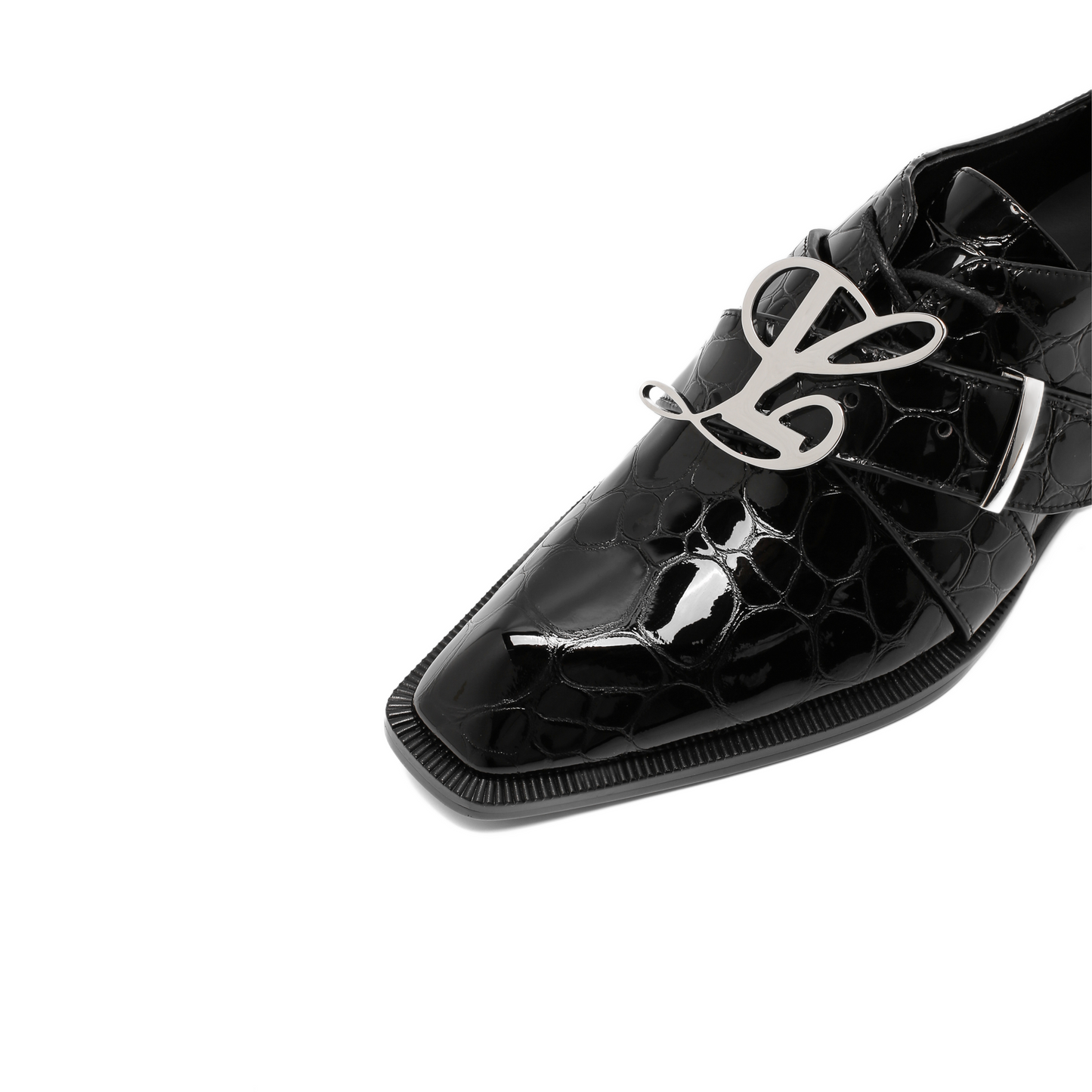 Adrian Black Pebble Belted Oxford
