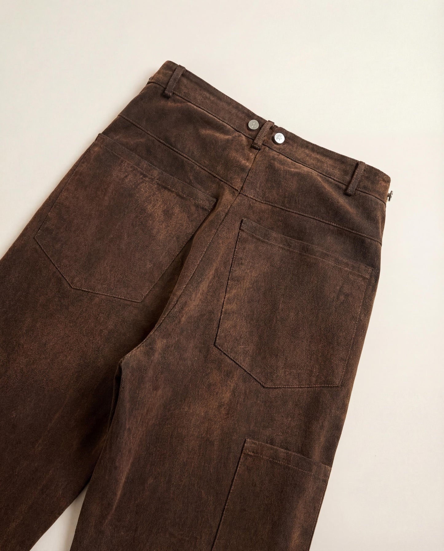Farmer Pant in Brown Enzyme Denim