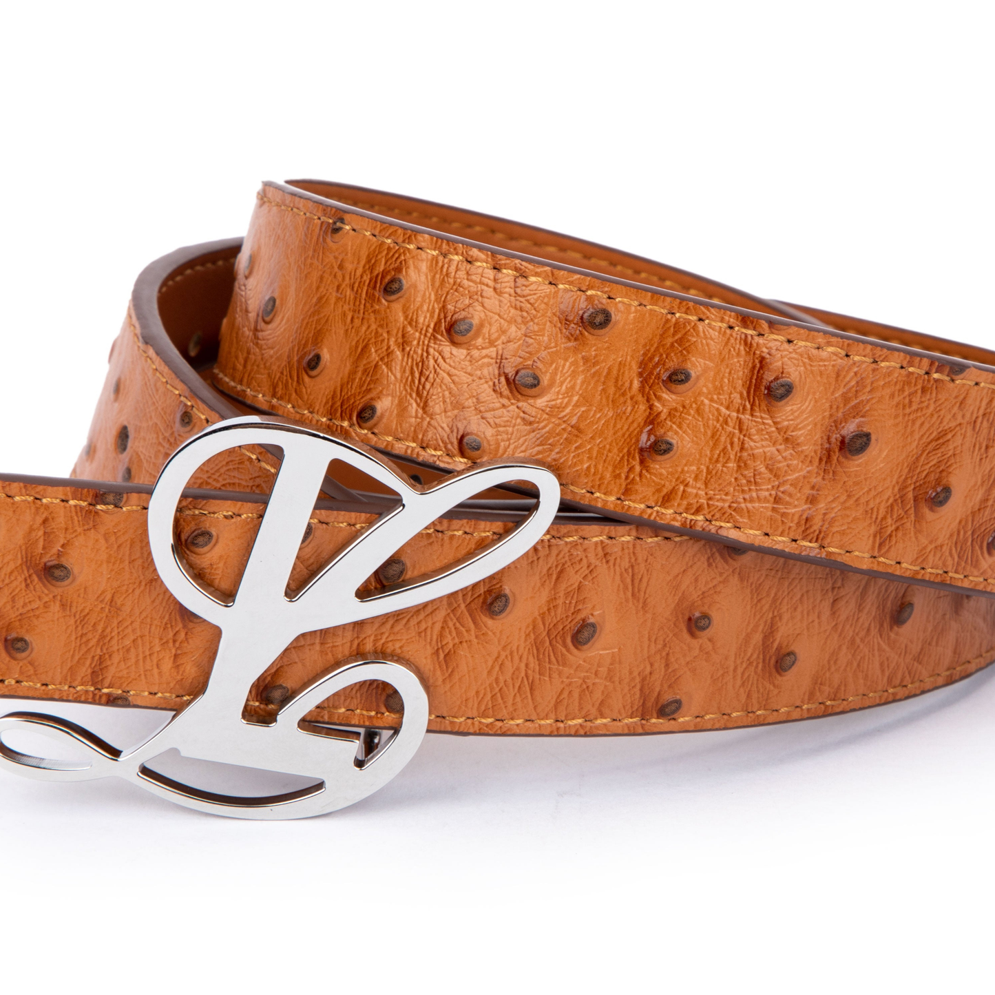 Baby Belt - Tan Ostrich