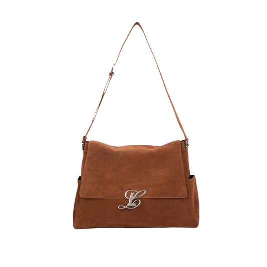 Cognac Suede Cam Messenger