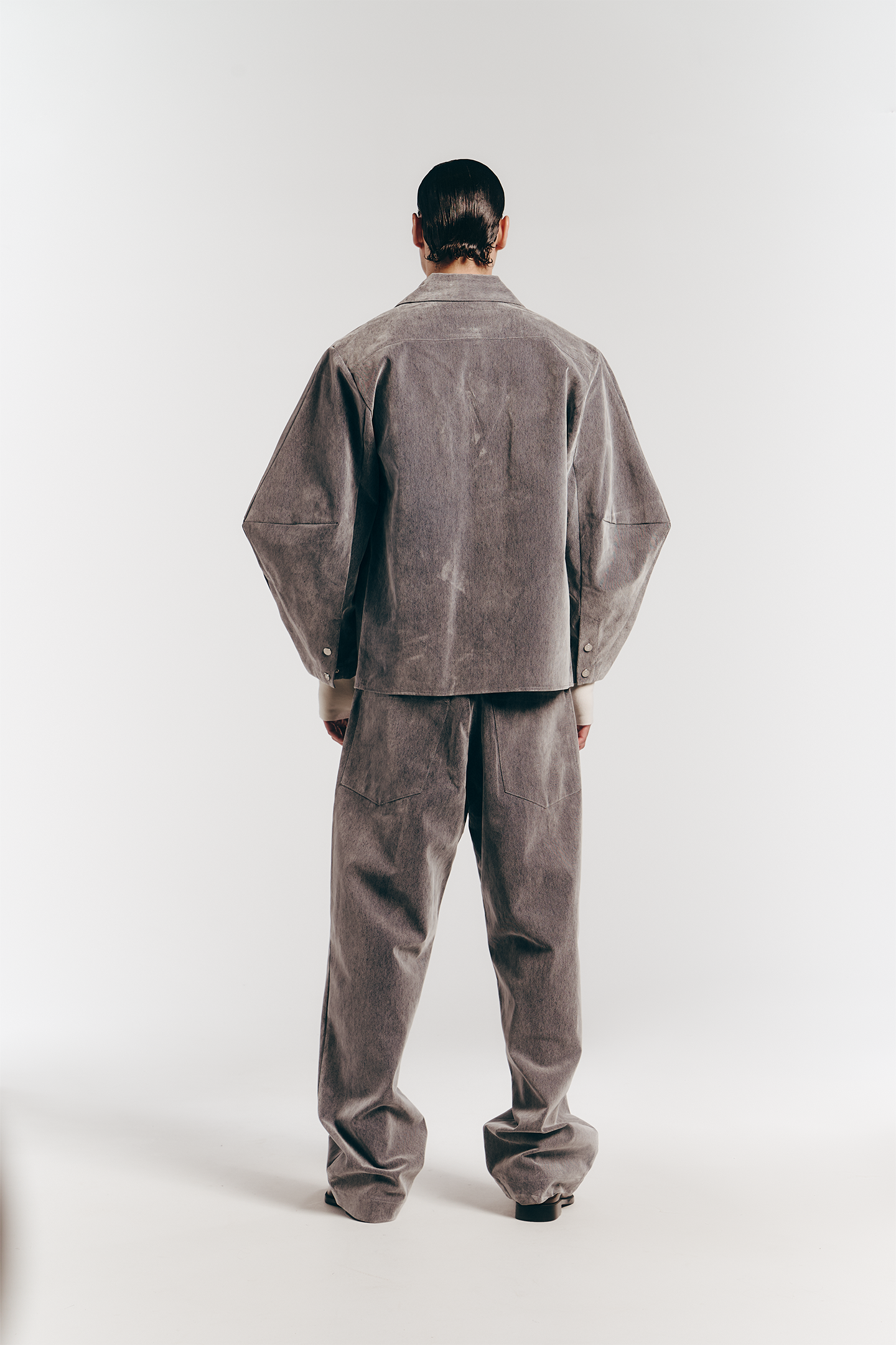 Farmer Pant in Grey Enzyme Denim