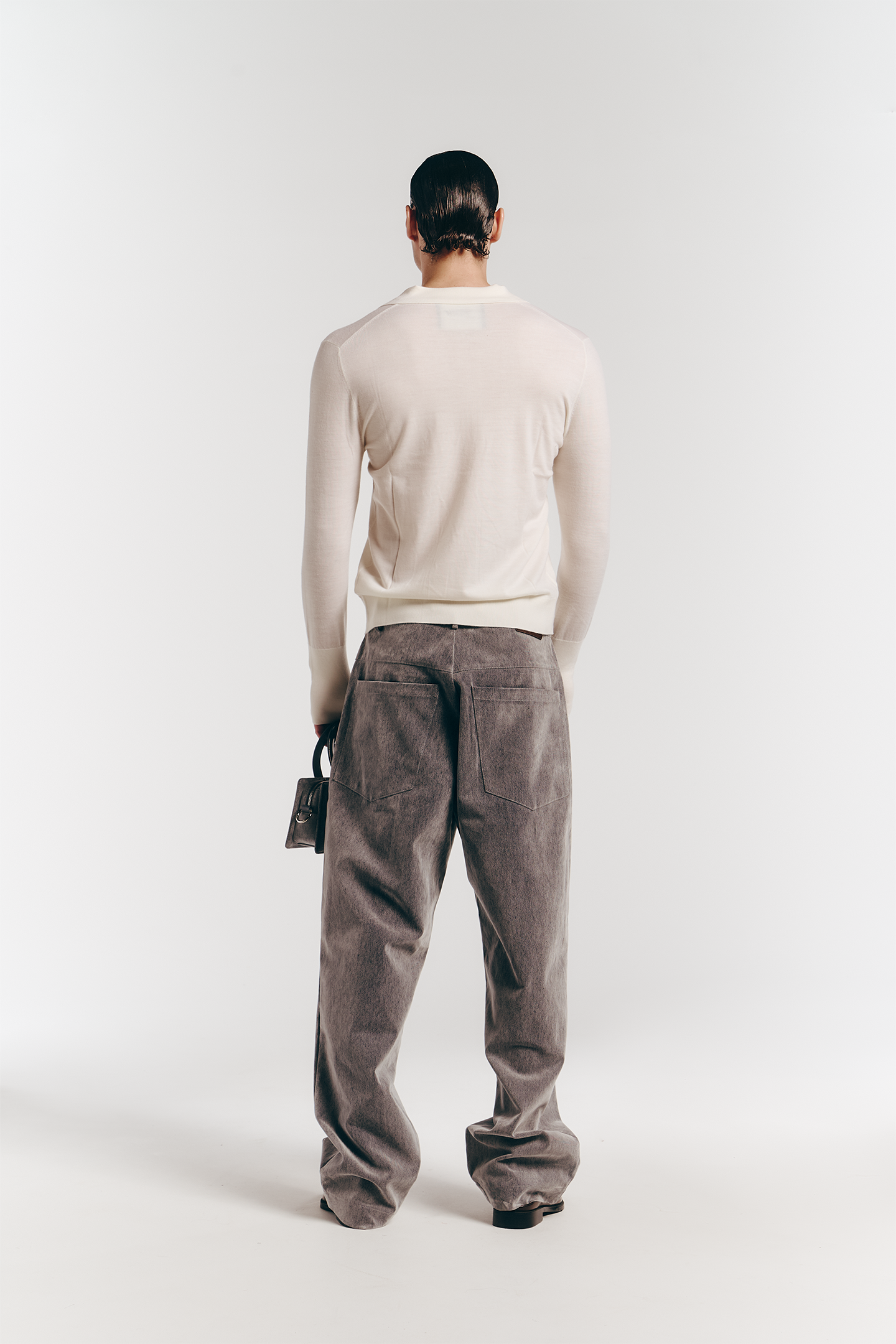 Merino Polo in Custard