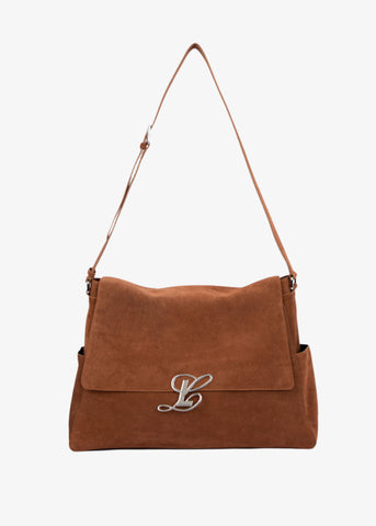 Cognac Suede Cam Messenger