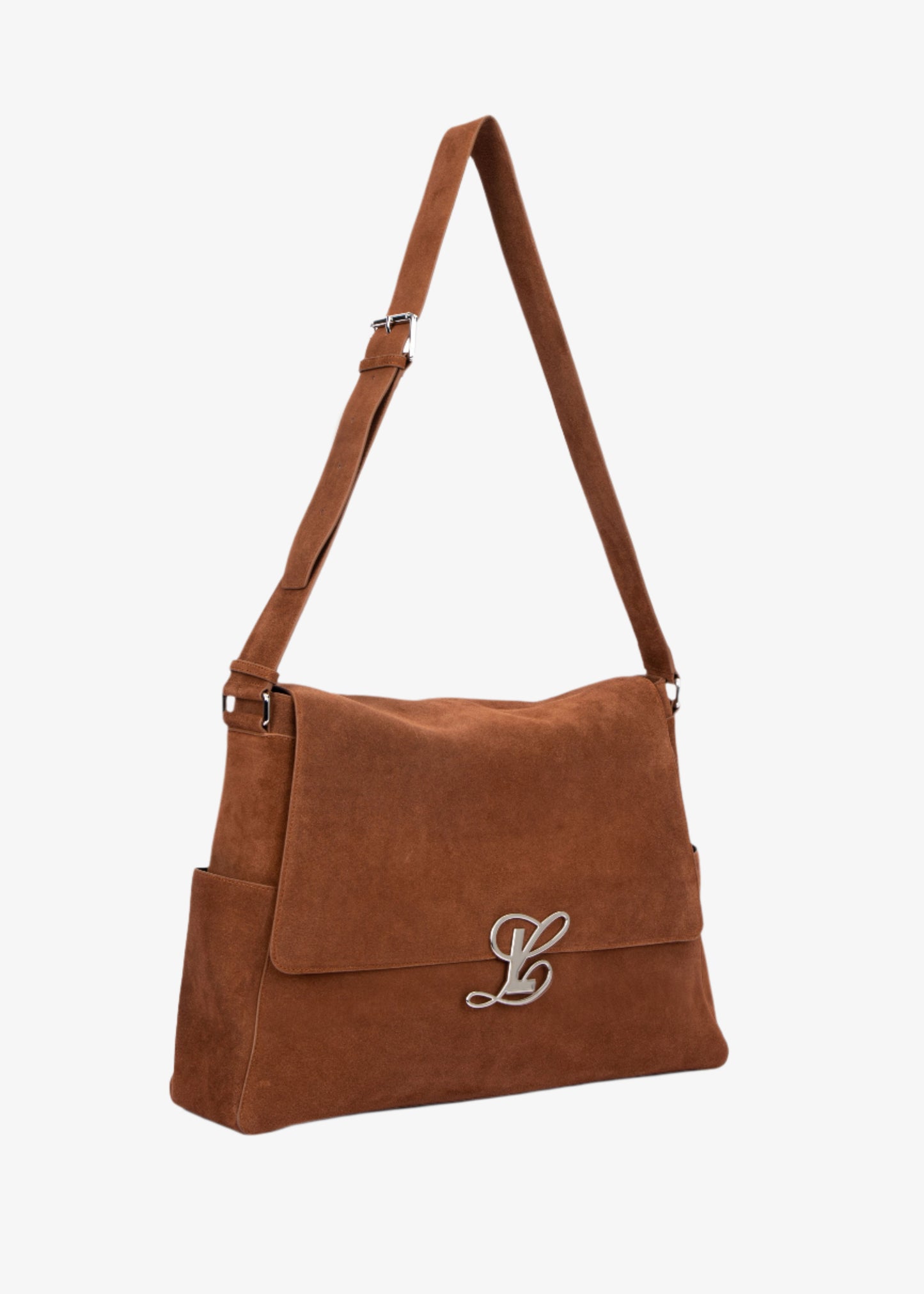 Cognac Suede Cam Messenger