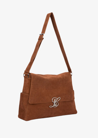 Cognac Suede Cam Messenger Hover
