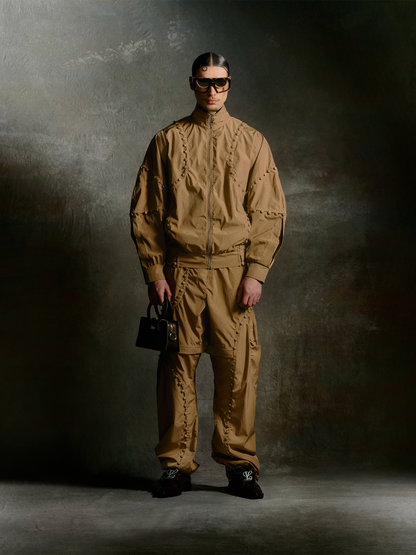 Unbutton Track Jacket Khaki