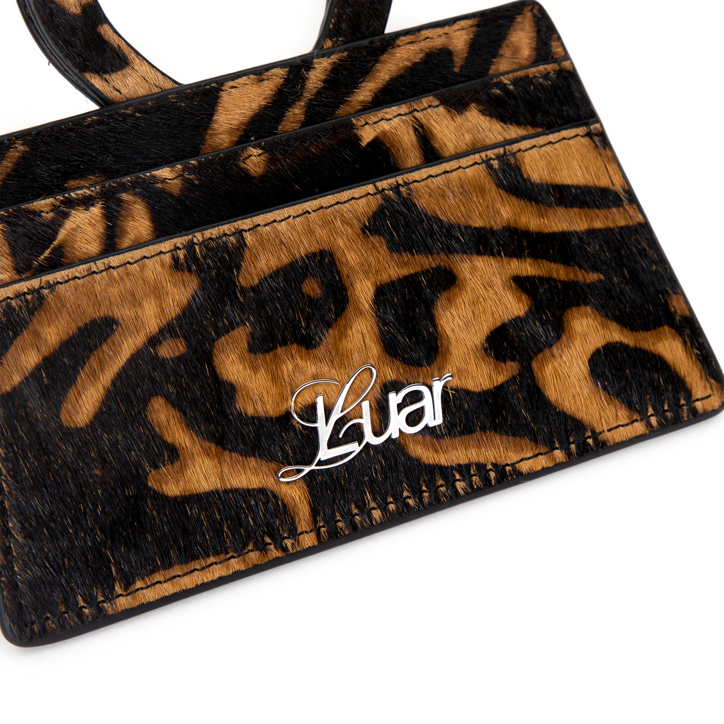 Ana Cardholder in Leopard Pony Hair