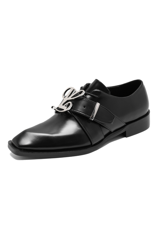 Adrian Black Belted Oxford