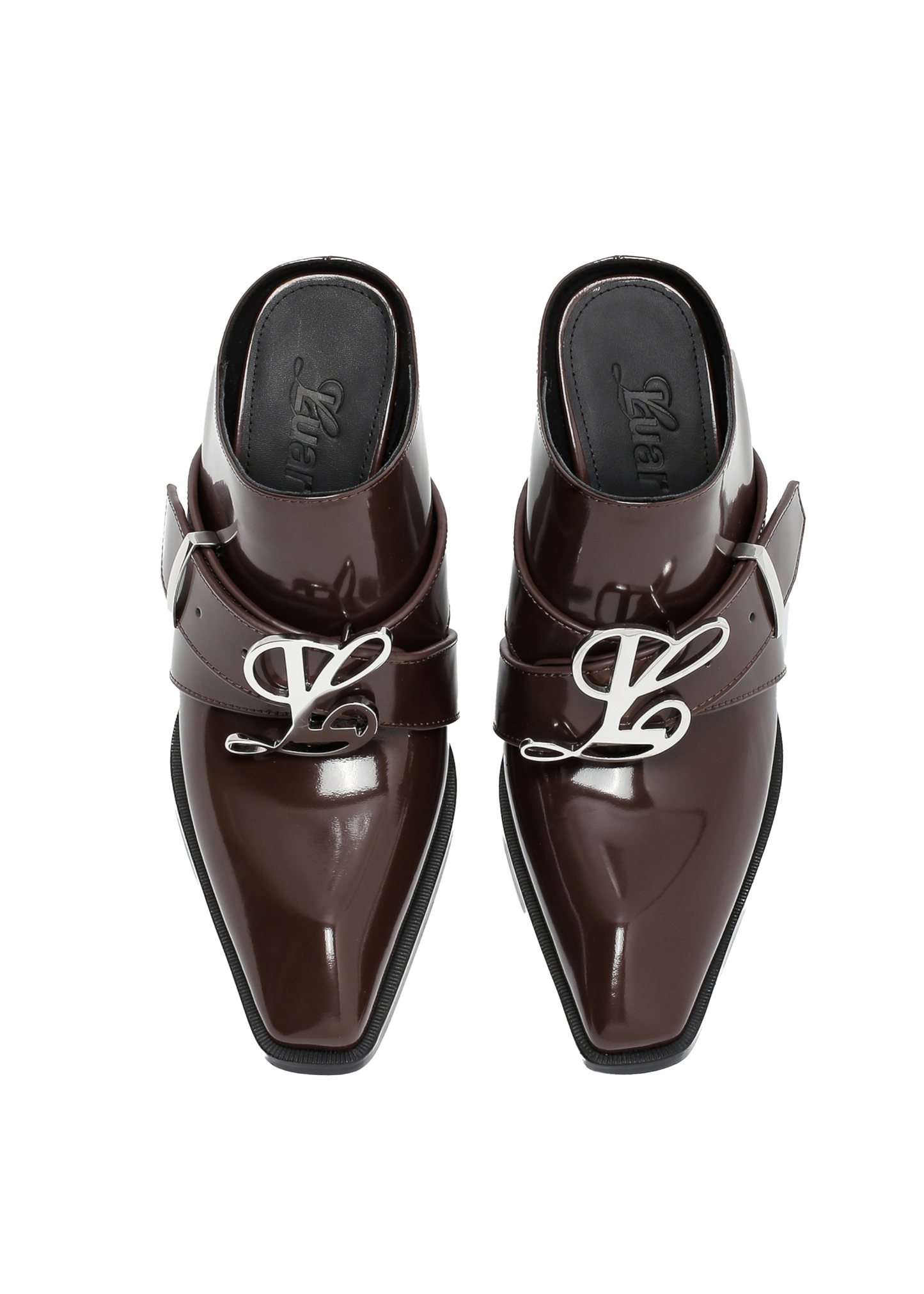 Jehan Brown Belted Mules