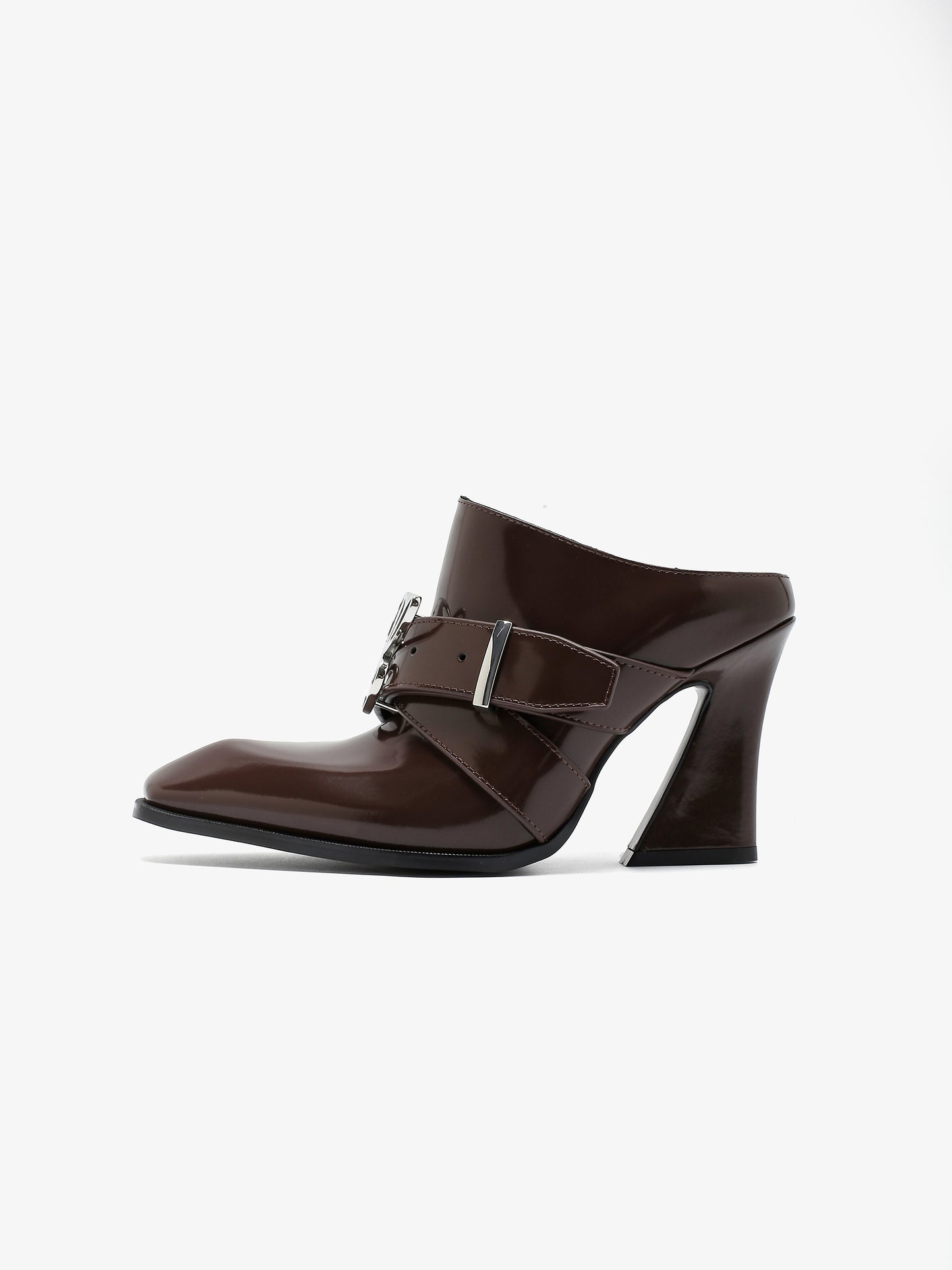 Jehan Brown Belted Mules