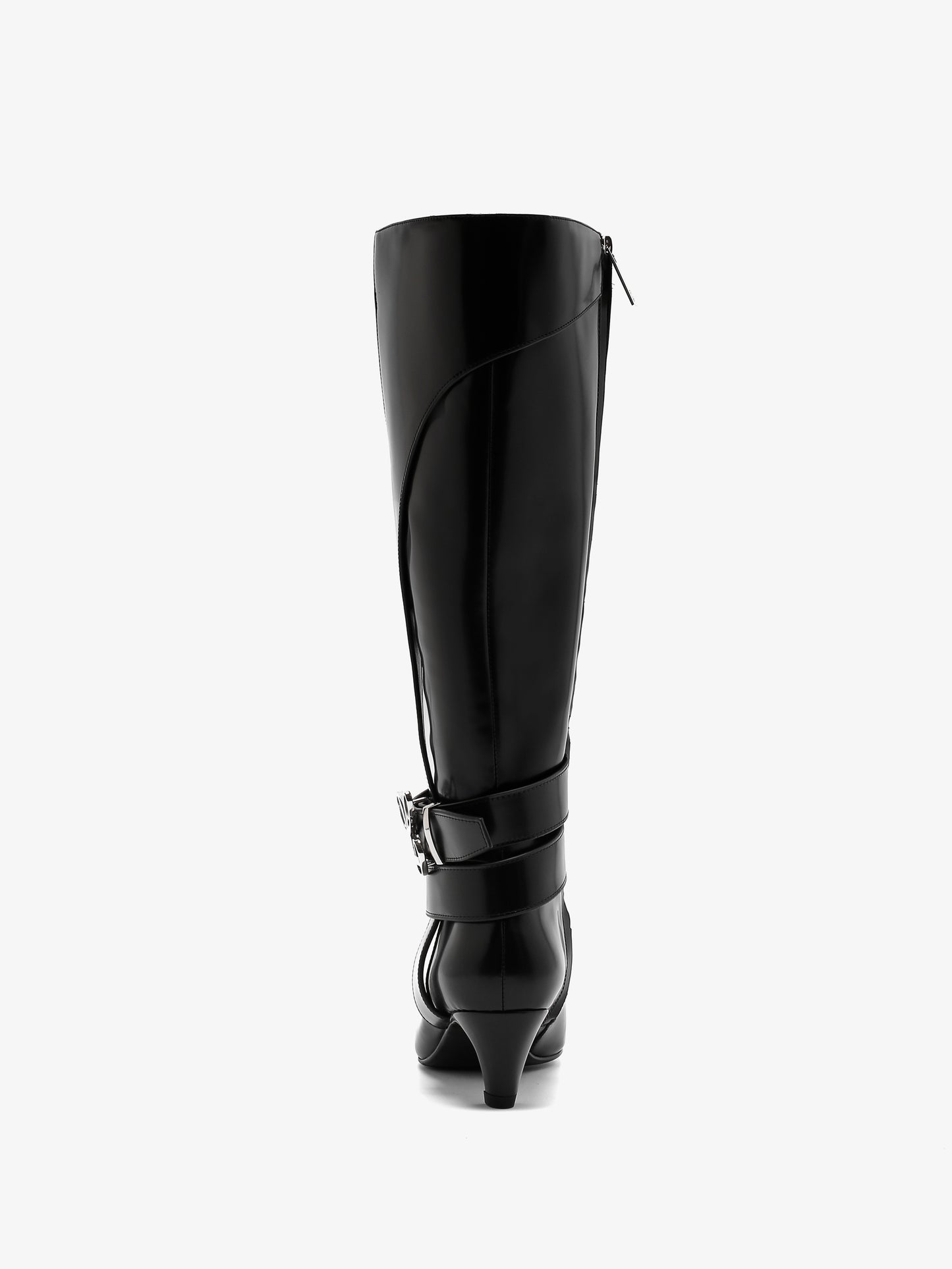 Keyla Smooth Black Kitten Heel Boot