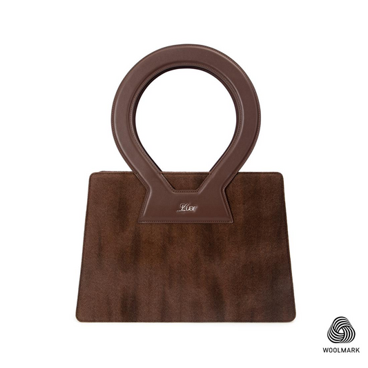 Large Ana in Feather Brown Wool