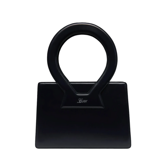 Large Ana in Smooth Black Leather