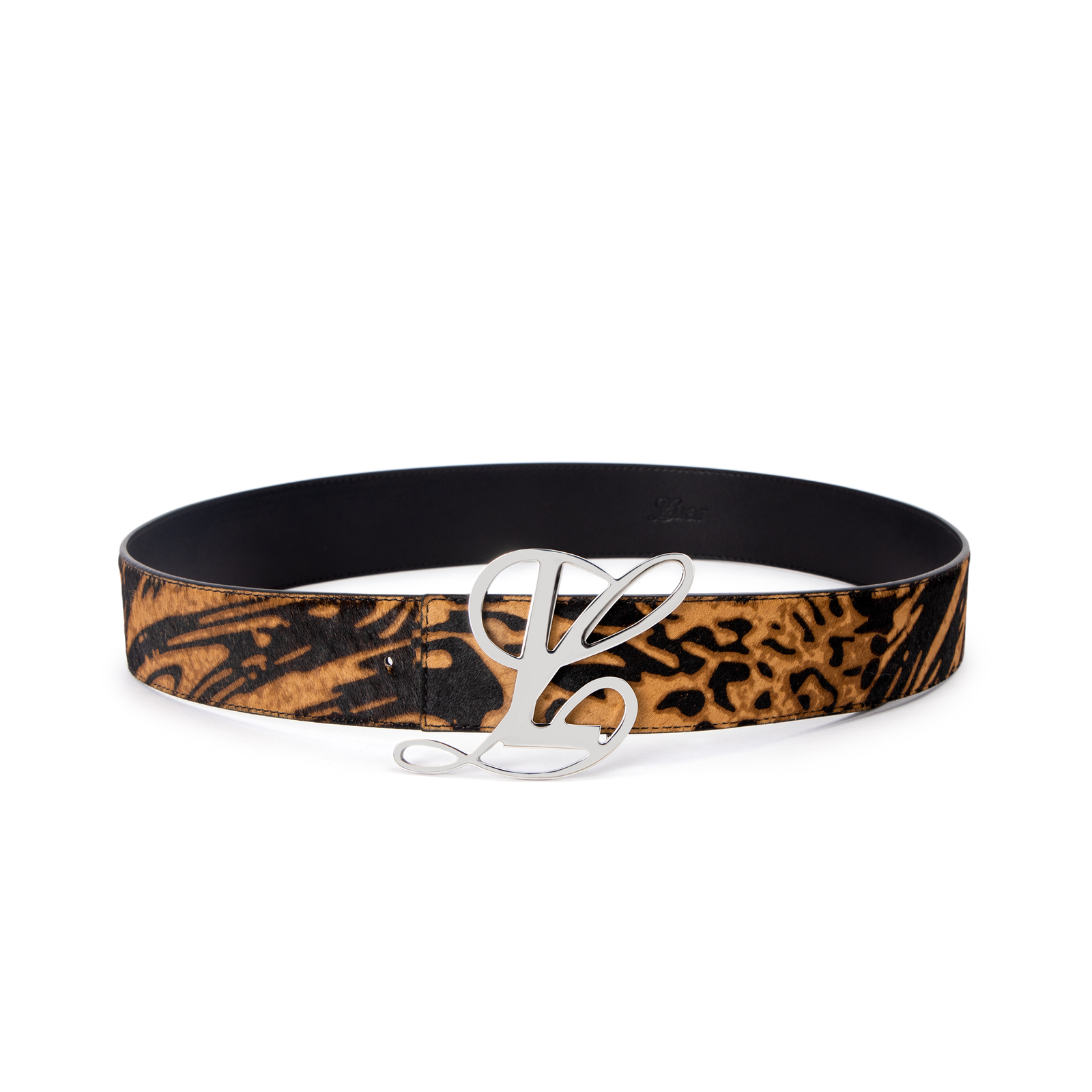 Monogram Belt in Leopard Pony Hair