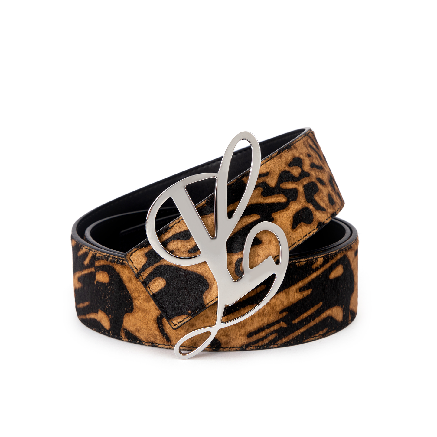 Monogram Belt in Leopard Pony Hair