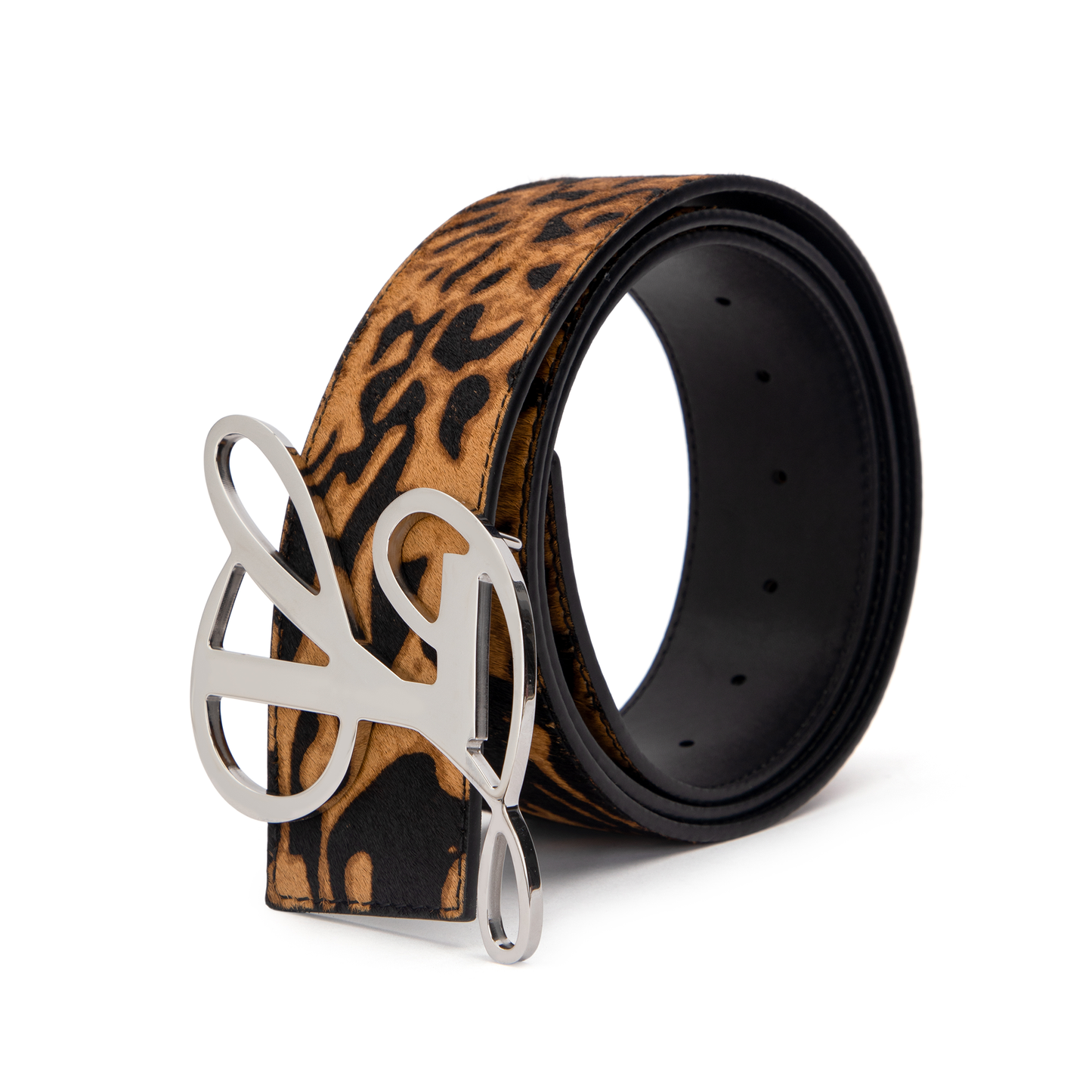 Monogram Belt in Leopard Pony Hair