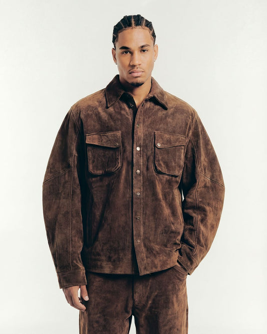 Triangle Sleeve in Brown Enzyme Denim