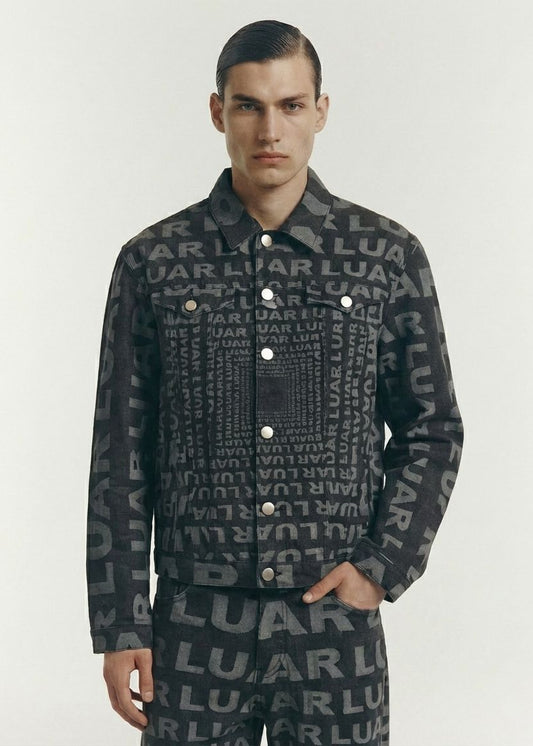 Logo Denim Jacket in Black