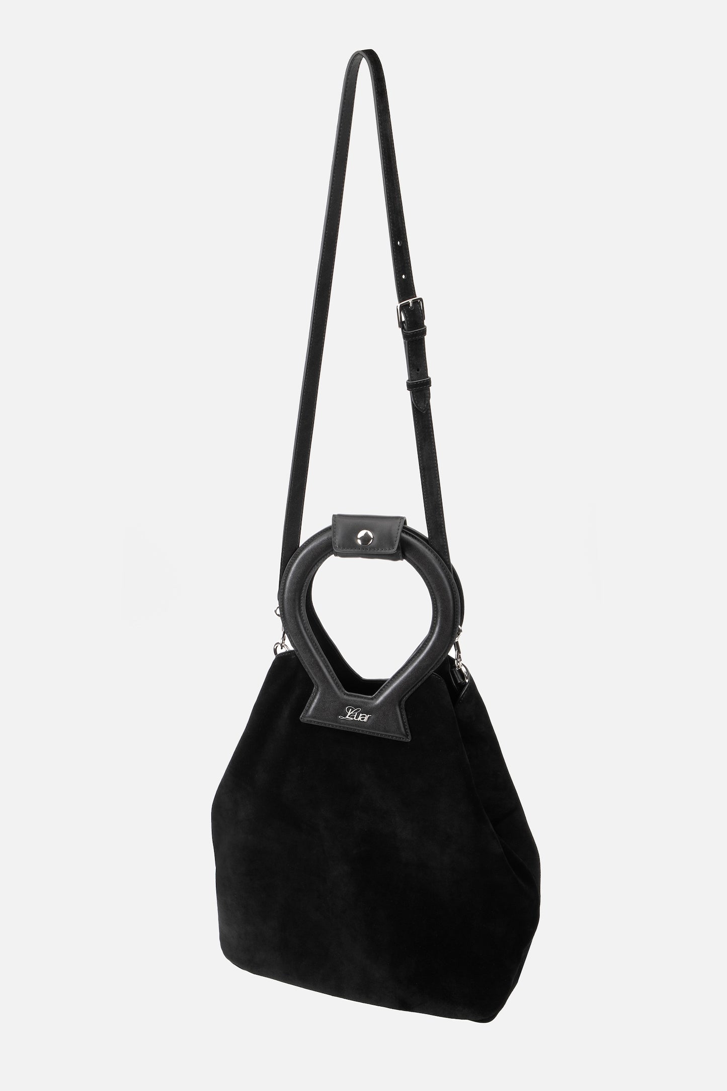 Black Suede Brooke Tote