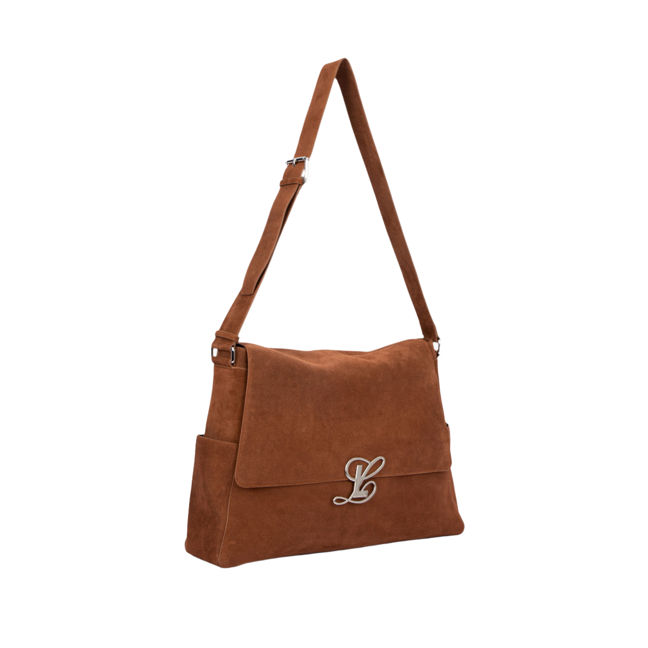 Cognac Suede Cam Messenger Hover