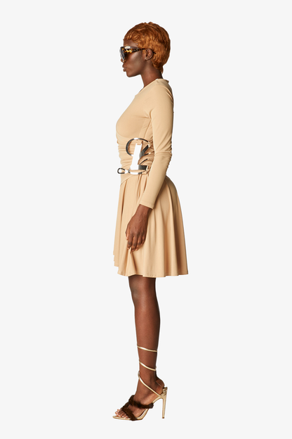 Logo Doll Dress - Camel