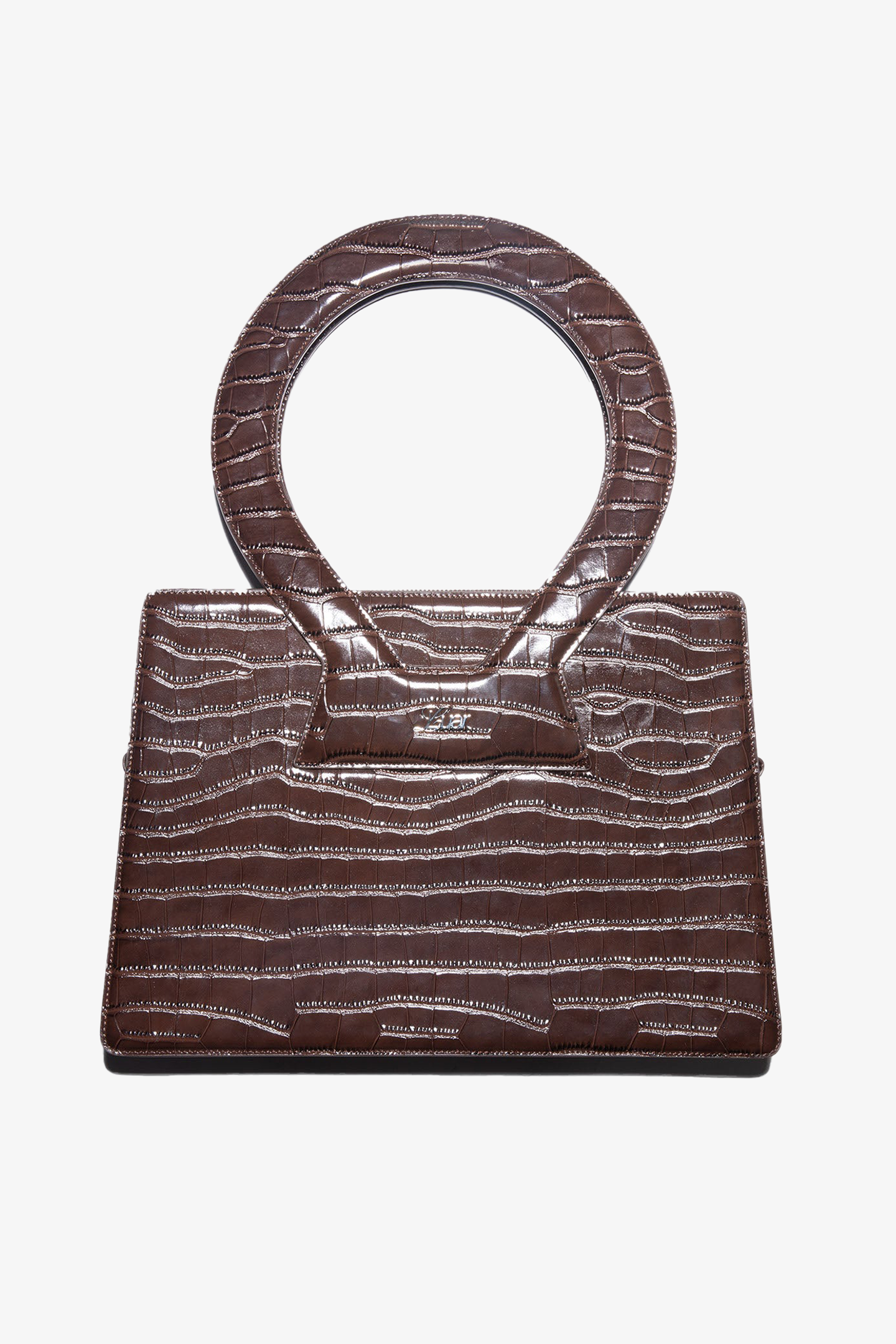 ESPRESSO CROC-EMBOSSED LARGE ANA TOTE