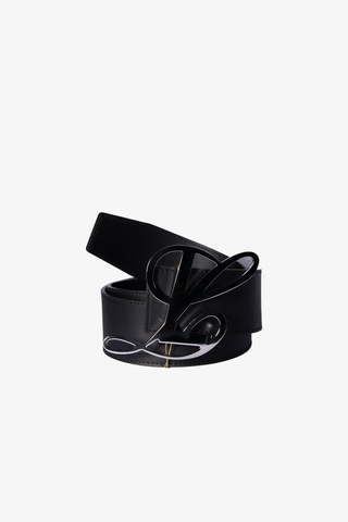 BLACK MONOGRAM BELT