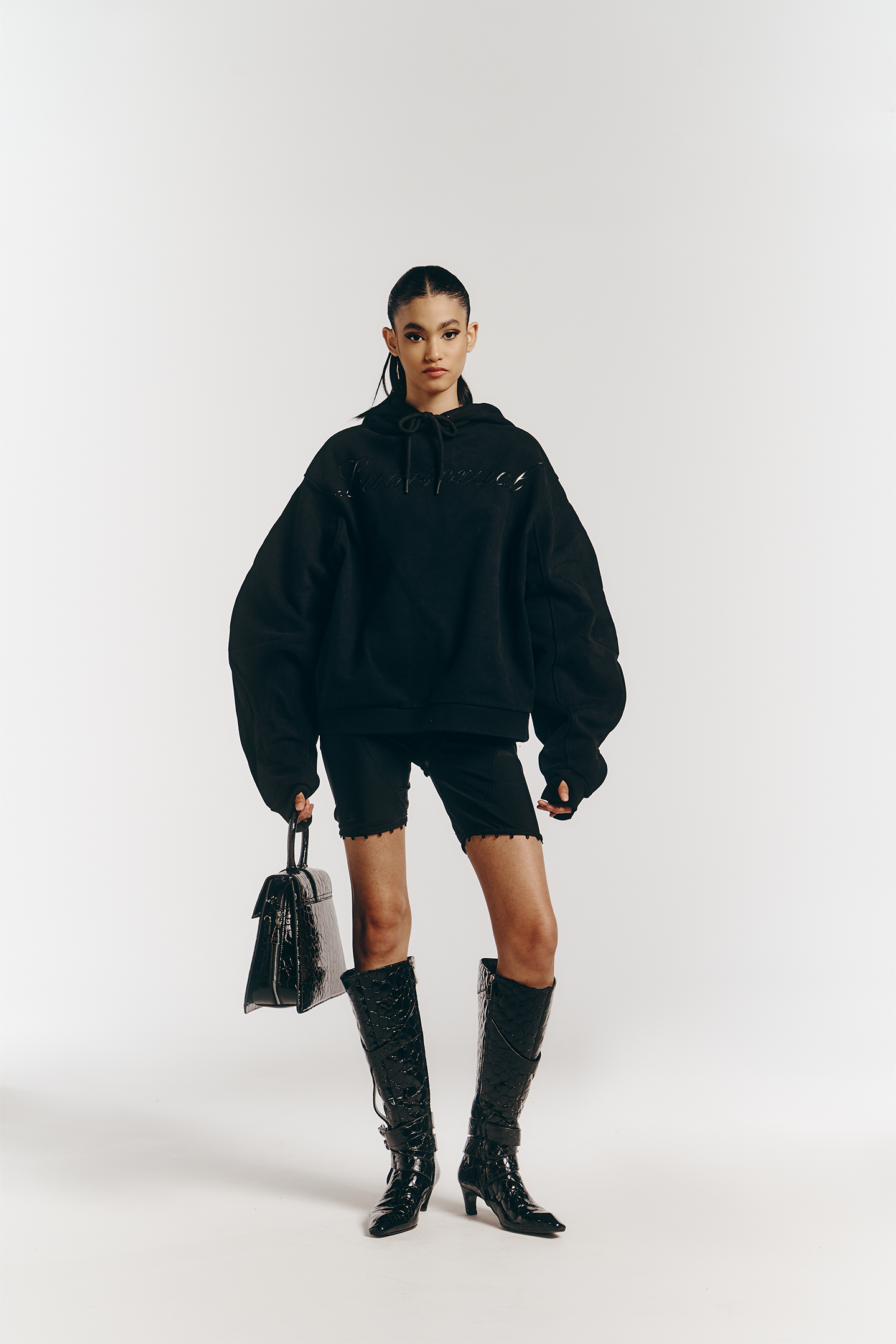 Unbutton Legging in Black Lycra