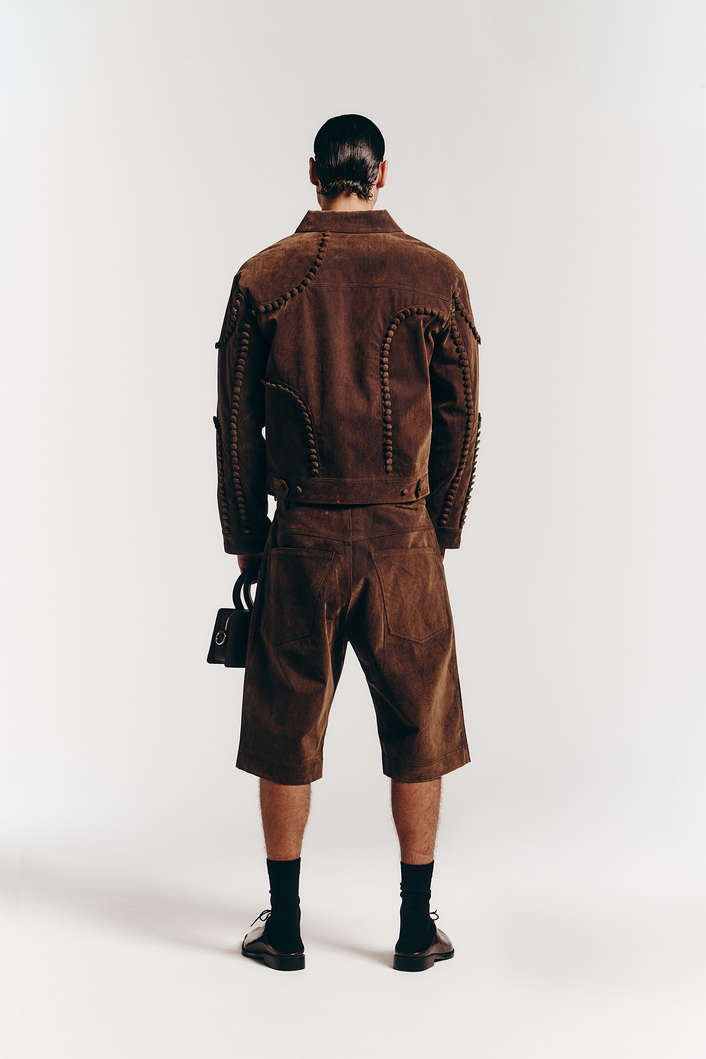 Farmer Short in Brown Enzyme Denim