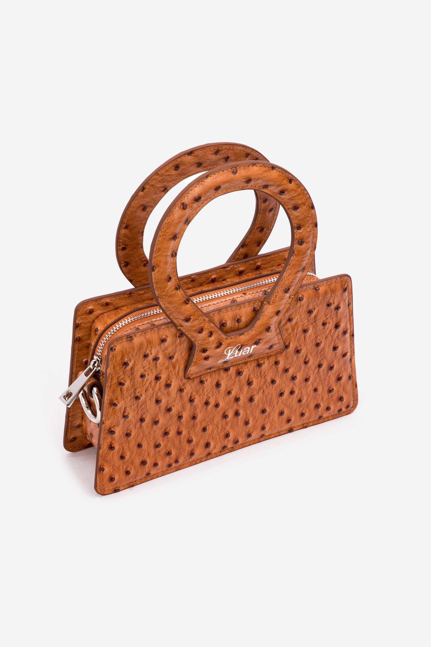 TAN EMBOSSED SMALL ANA BAG